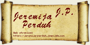 Jeremija Perduh vizit kartica